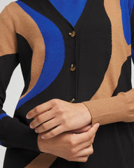 Chico's | Ella Colorblock Cardigan Sweater/ Black