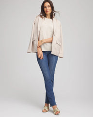 Chico's | Crewneck Cashmere Pullover Sweater/ Light Gray