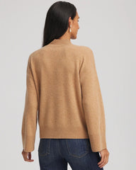 Chico's | Cashmere Mockneck Sweater/ Camel