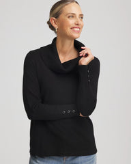 Chico's | Cowlneck Long-Sleeved Sweater/ Black