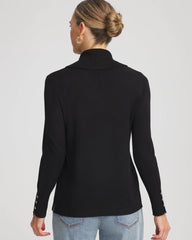 Chico's | Cowlneck Long-Sleeved Sweater/ Black