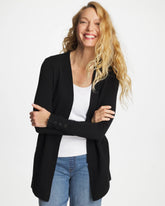 Chico's | Ella Ottoman-Trim Cardigan/ Black