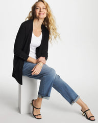 Chico's | Ella Ottoman-Trim Cardigan/ Black