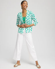 Chico's | Polka-Dot Summer Romance Short Cardigan/ Alabaster
