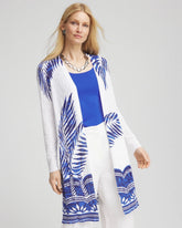 Chico's | Island Motif Pointelle Long Cardigan/ Alabaster