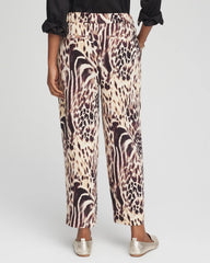 Chico's | Bengal Marks Crepe Pull-On Ankle Pants/ Caramel Apple