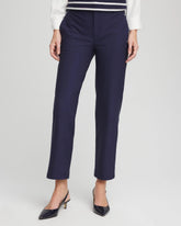 Chico's | Cotton Straight Ankle Trousers/ Passport Blue
