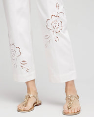 Chico's | Sateen Cutout Cropped Pants/ Alabaster