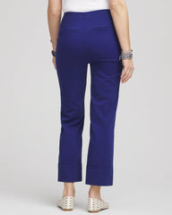 Chico's | Stretch Sateen Cropped Pants/ Blue Casa