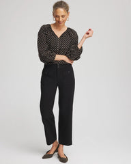Chico's | Emme Four Pocket Straight Cropped Pants/ Black
