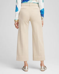 Chico's | Button Knit Twill Cropped Pants/ Wild Truffle