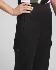 Chico's | Cargo Straight Leg Cropped Pants/ Black