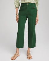 Chico's | Cropped Straight-Leg Pants/ Palm Leaf