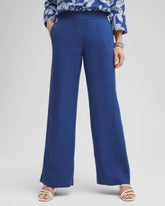 Chico's | Linen Trouser Flare Pants/ Naval Indigo
