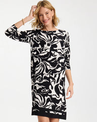 Chico's | Jersey Knit Boatneck Shift Dress/ Black