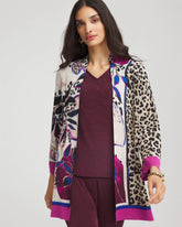 Chico's | Travelers™ Collection Artisanal Cardigan/ Blackened Burgundy