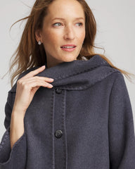 Chico's | Wool Scarf Jacket/ Dark Denim Heather
