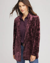 Chico's | Crushed Velvet Blazer/ Night Bloom
