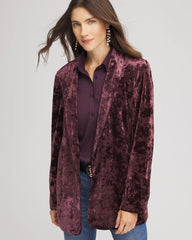 Chico's | Crushed Velvet Blazer/ Night Bloom