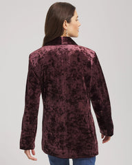 Chico's | Crushed Velvet Blazer/ Night Bloom