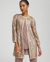 Chico's | Travelers™ Collection Champagne Sequins Jacket/ Champagne