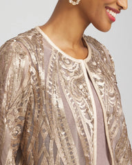 Chico's | Travelers™ Collection Champagne Sequins Jacket/ Champagne