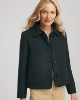 Chico's | Tweed Cropped Jacket/ Darkest Spruce