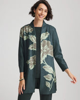 Chico's | Travelers™ Collection Artisanal Crushed Reversible Jacket/ Darkest Spruce