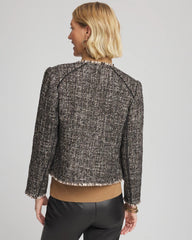 Chico's | Tweed Mix Moto Jacket/ Black