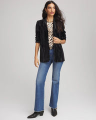 Chico's | Velvet Shawl Collar Blazer/ Black