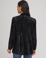 Chico's | Velvet Shawl Collar Blazer/ Black