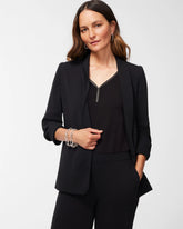Chico's | Ruched Sleeve Blazer/ Black