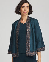 Chico's | Travelers™ Collection Crystal Crushed Reversible Jacket/ Teal Shadow