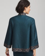 Chico's | Travelers™ Collection Crystal Crushed Reversible Jacket/ Teal Shadow