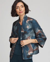 Chico's | Travelers™ Collection Crystal Crushed Reversible Jacket/ Teal Shadow