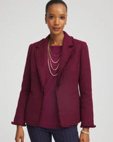 Chico's | Tweed Fringe Blazer/ Deep Chianti