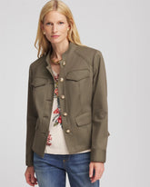 Chico's | Peplum Field Jacket/ Nettle Leaf