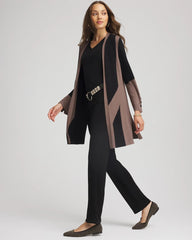 Chico's | Travelers™ Collection Colorblock Cardigan/ Deep Taupe
