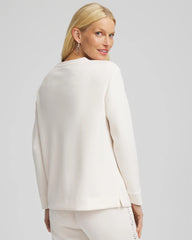 Chico's | Zenergy® Rhinestone Pullover Top/ English Cream