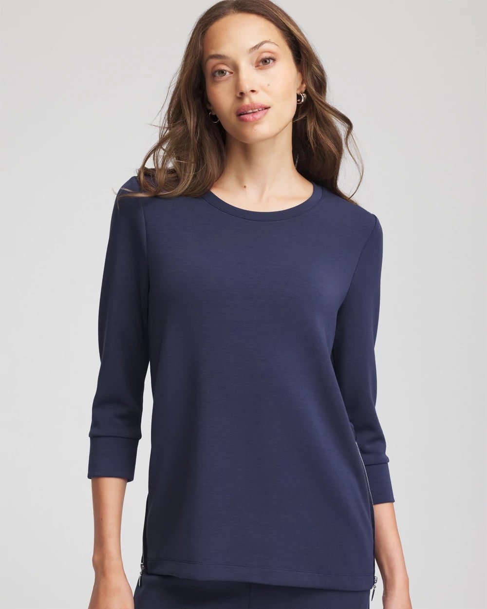 Chico's | Zenergy® Satin-Trim Tunic/ Passport Blue