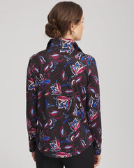 Chico's | Zenergy® UPF Floral Half-Zip Pullover Top/ Deep Chianti