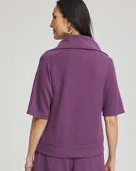 Chico's | Zenergy® Soft Half-Zip Top/ Washed Grape