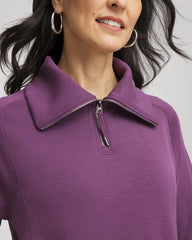 Chico's | Zenergy® Soft Half-Zip Top/ Washed Grape