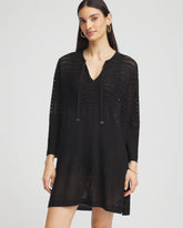 Chico's | Chico's Tie-Front Beach Swimsuit Cover-Up/ Black