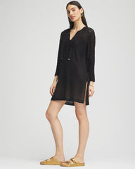 Chico's | Chico's Tie-Front Beach Swimsuit Cover-Up/ Black