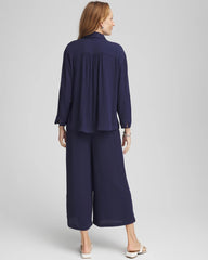 Chico's | Chico's Beach Swimsuit Cover-Up Set/ Passport Blue
