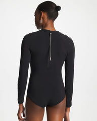 Chico's | Gottex Coco Long Sleeve One Piece/ Black/White