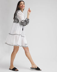 Chico's | Eyelet Swim Dress Coverup/ Alabaster