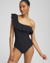 Chico's | Gottex One Shoulder One Piece Swimsuit/ Black