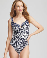 Chico's | Miraclesuit® Talavera Escape One PIece Swimsuit/ Midnight And White